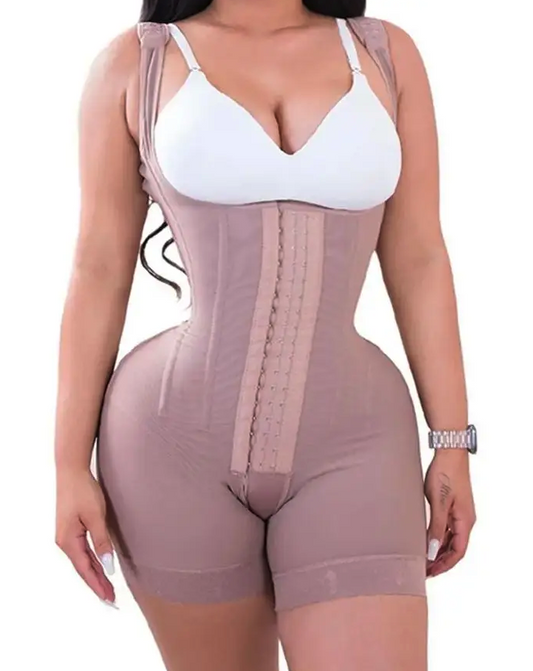 Reloj de arena - Faja de Doble Compresión con Ganchos – Control Abdominal y Efecto Reloj de Arena