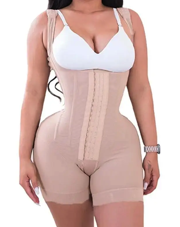 Reloj de arena - Faja de Doble Compresión con Ganchos – Control Abdominal y Efecto Reloj de Arena