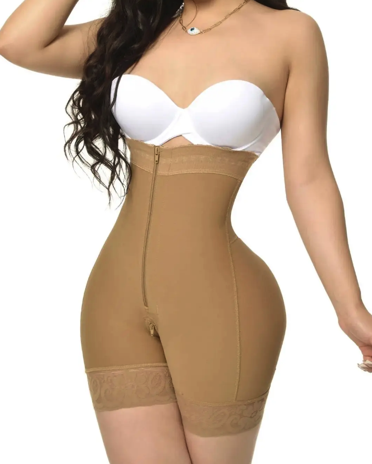 Faja de Compresión con Cremallera – Control Abdominal y Moldeo Seguro