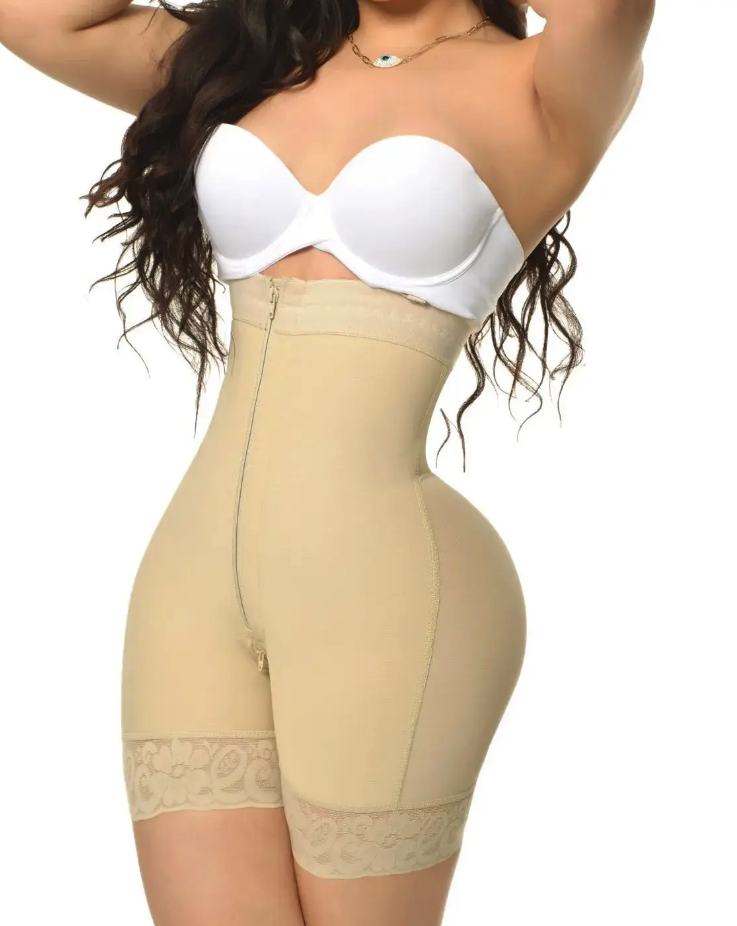 Faja de Compresión con Cremallera – Control Abdominal y Moldeo Seguro