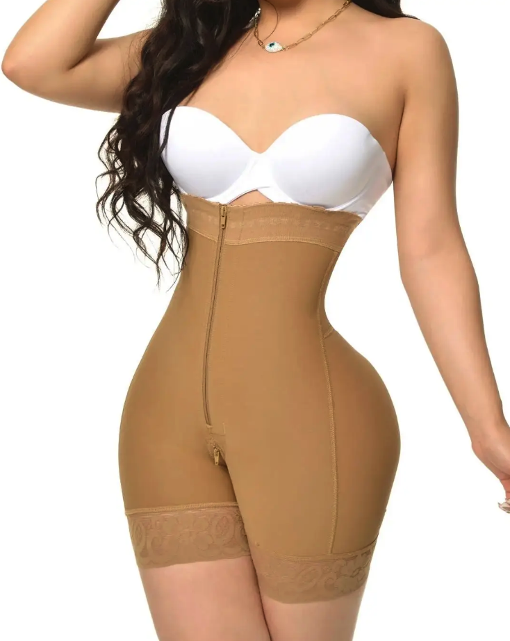 Faja de Compresión con Cremallera – Control Abdominal y Moldeo Seguro