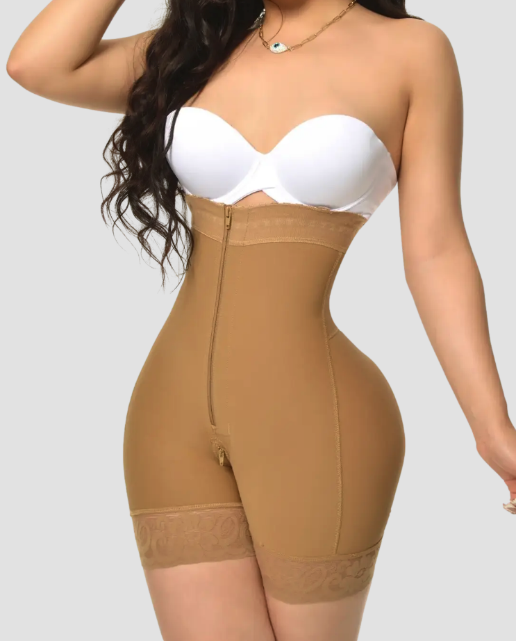 Faja de Compresión con Cremallera – Control Abdominal y Moldeo Seguro